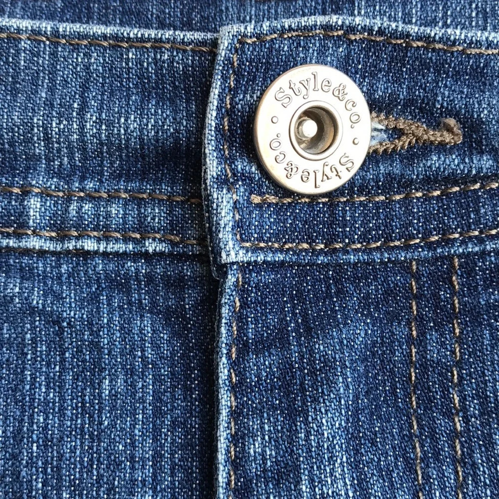 Style & Co. natural fit tapered leg blue jeans, 14 - Picture 5 of 12